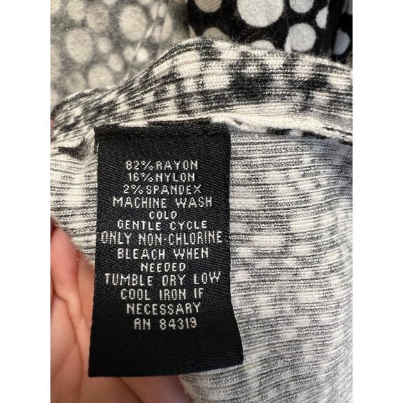 Cyrus Black and White Polka Dot Cardigan Size Large - Picture 6 of 6